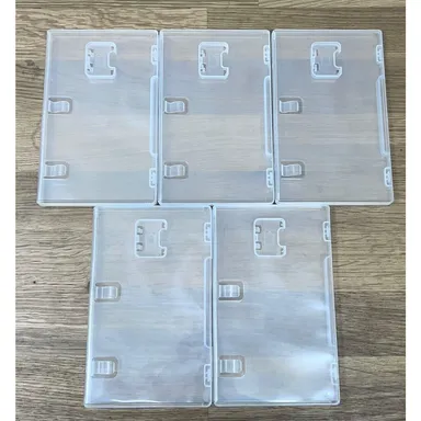 LOT OF 5 Nintendo Switch Clear Boxes Replacements New 3rd Party Cases