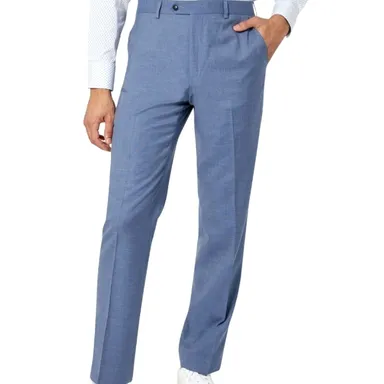 Sean John Men's Classic-Fit Solid Suit Pants Slacks - Blue - Size 36 x 30 - $135