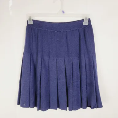 St. John Collection blue Santana knit pleated skirt