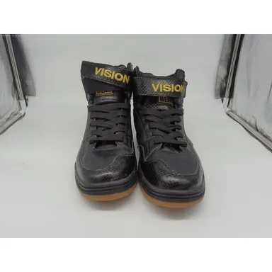 Vision Street Wear Mens 10 Black Snakeskin Print Gold MC-14000 Skateboard Shoes