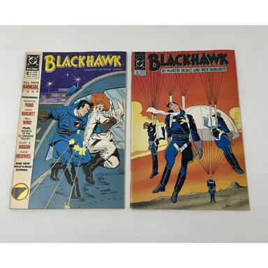Blackhawk #1 #8 DC Comics Lot Of 2 Martin Pasko Rick Burchett Bill Wray 1989