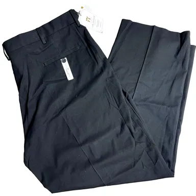  J.M. Haggar Classic Fit Stretch Sharkskin Suit Pants Flex Black 44 x 29 - $100