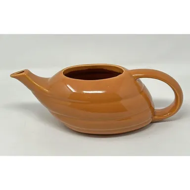 Bauer USA Pottery Ringware Beehive Orange Tea Pot Vintage