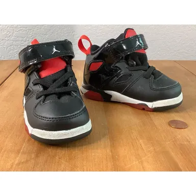Nike Air Jordan Flight Club '91 Toddler Boys' Shoes DM1687 006 Black/Red - Size 4C