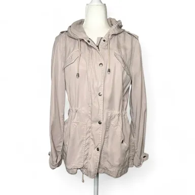 Max Jeans Utility Anorak Lightweight Jacket Beige Small