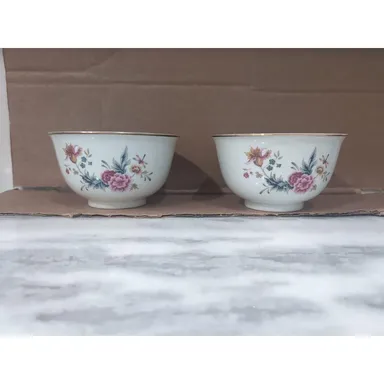 Avon American Heirloom Bowl Independence Day Dragonfly Flowers, Set Of 2, Decor