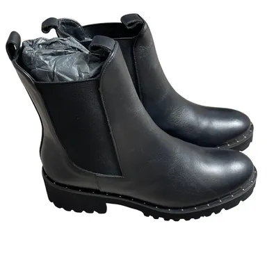 Freda Salvador Brooke Rain Resistant Chelsea Leather Boots Black US 7 - $495