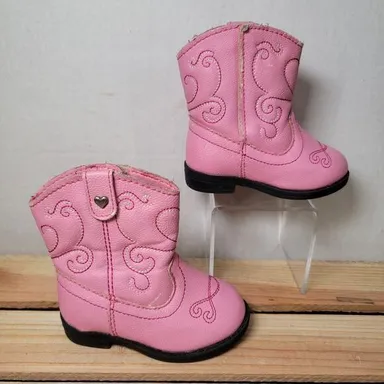 Healthtex Pink Infant Western Boots - Size 3