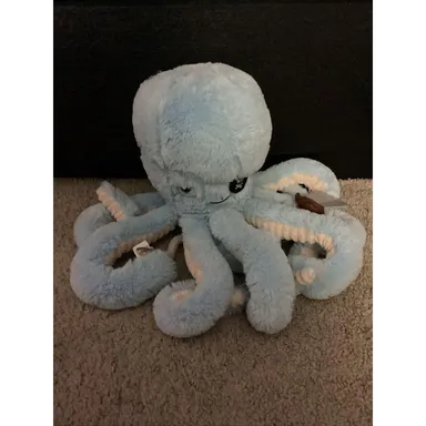 Plush Blue Octopus Pirate Eye Patch Sword Giant 24" Stuffed Animal Earth Nymph