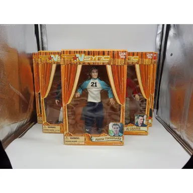 Vintage NSYNC Collectible Marionette NO STRINGS ATTACHED Dolls Set of 5 (2000)