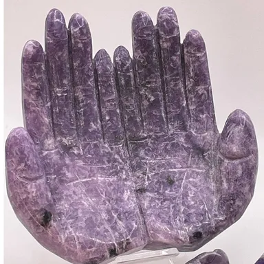 Beautiful Lepidolite Cupped Hands