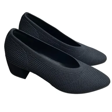 Eileen Fisher Gabby Stretch Knit Pumps Shoes - Black - Women's Size 8.5 M - $185