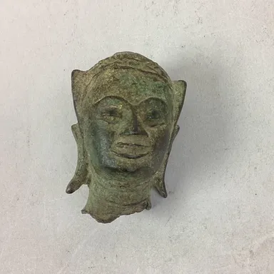Miniature Ancient Thai Head Bust Statue