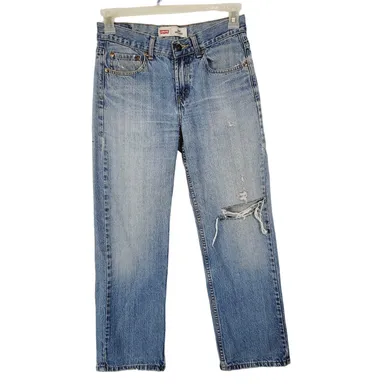 Levi's 550 Relaxed distressed blue jeans
