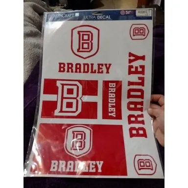 Bradley University BU Braves Sticker 1 Sheet