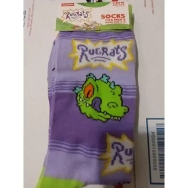 Nickelodeon Rugrats Novelty Crew Socks Mens Sz. 6-12. New With Tags