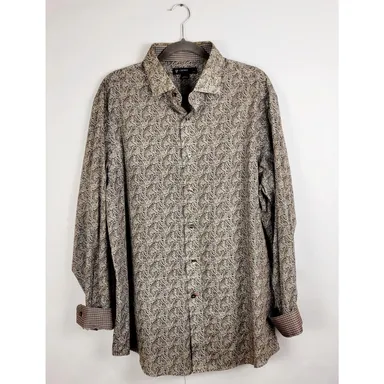 Cremieux Paisley Print Long Sleeved Button Up Shirt 