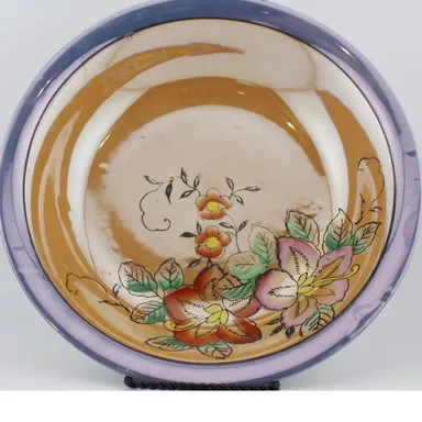 Vintage Japan Lusterware Hand Painted Bowl