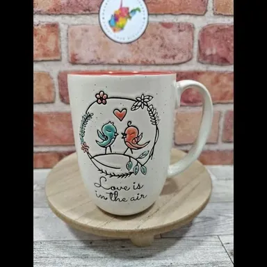 2018 I❤️It S. Design Red Blue Bird Branch Coffee Tea Mug Cup Love Is In The Air