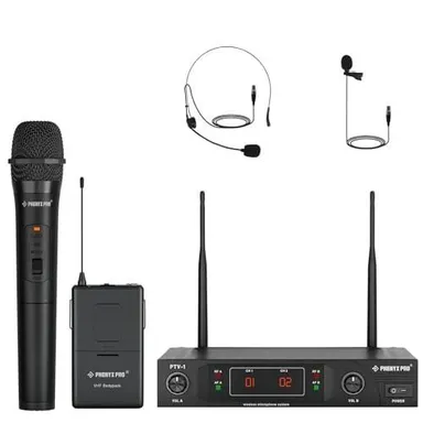 Phenyx Pro Wireless Microphone System, VHF Wireless Mic Set with Handheld Microphone/Bodypack/Headset/Lapel Mics, Stable Signal, Cordless Mic ($72.99)