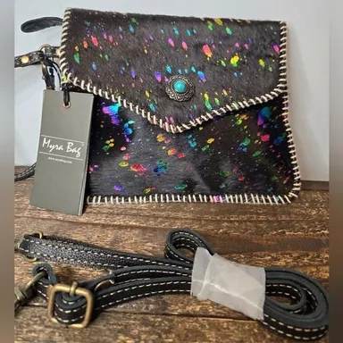 Myra Galaxy Fire Leather & Hairon Bag
