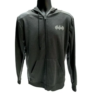 Batman Hoodie Zip Up Jacket Gray Sweatshirt