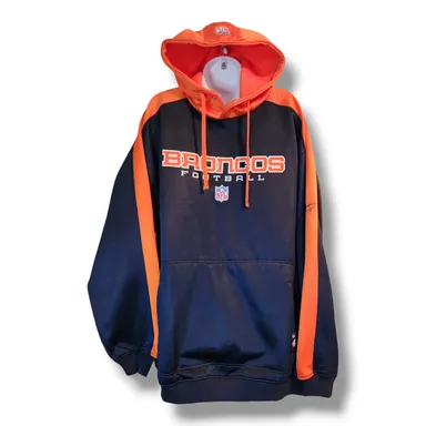 Denver Bronco NFL Team Apparel Reebok Hooded Sweatshirt Size XL