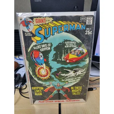 Superman #232 Dec 1970 Return To Krypton Giant Size Issue Brainiac G/VG