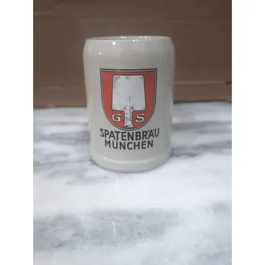 Spatenbrau Munchen Ceramic Beer Stein, Vintage German Souvenir, Munich Barware
