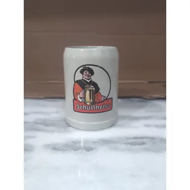Schultheiss Beer Mug 0.5L Ceramic Beer Stein, German Beer Tankard, Collectible