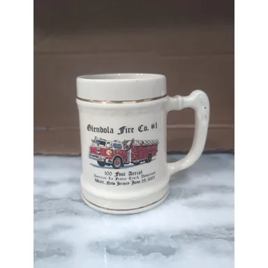 Blendola Fire Co. #1 100 Ft Arial 1983 Wall Mug, New Jersey Cup Stein, Vintage 