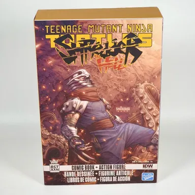 Teenage Mutant Ninja Turtles BST AXN Shredder in Hell Comic Book + Action Figure