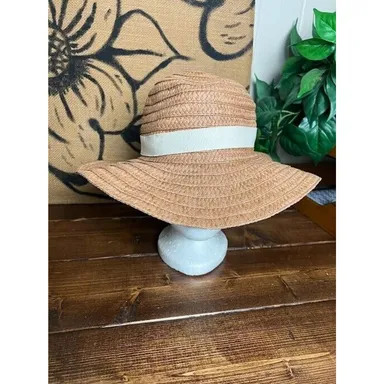 New MADEWELL Size M / L Packable Braided Fedora Paper/Straw Hat Natural Spring
