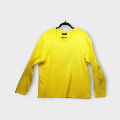 Men's Zara Man Yellow Ribbed Sweater Size XL