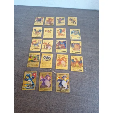 Lot Of 19 Charizard Gold Foil Pokemon Card RARE Collection Set