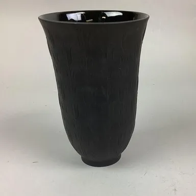 Rosenthal Studio Line Bjorn Wiinblad Porcelain Black Floral Vase - 7.5”