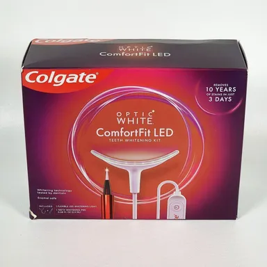 Colgate Optic White ComfortFit LED Teeth Whitening Kit Pen SEE BB IN PICS Sealed