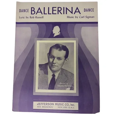 1947 Ballerina Dance Sheet Music Dance Carl Sigman