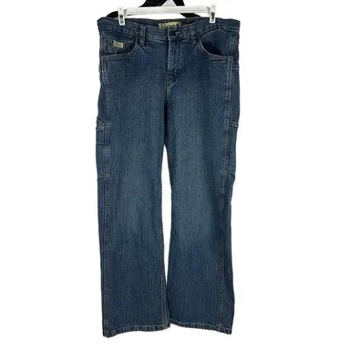 Berne Jeans Womens Flannel Lined Carpenter Jeans Size 10 Blue Denim Outdoor