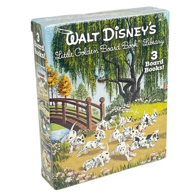 Walt Disney 3 Golden Board Books  Pinocchio Alice in Wonderland 101 Dalmatians