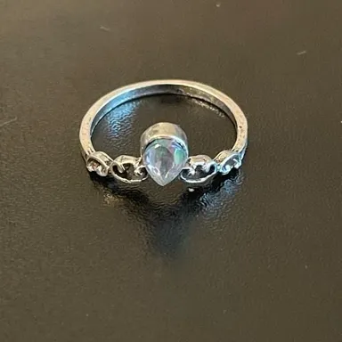 Dainty ab crystal ring size 4.5