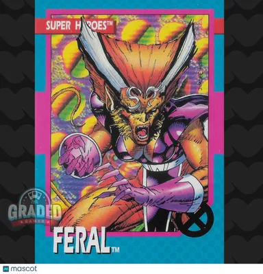  1992 Impel X-Men Card 16 Feral