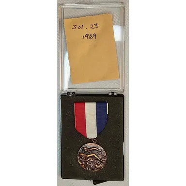 Vintage 1960s Bronze Swimming Medal