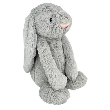 Jellycat Bunny Rabbit 16" Gray Stuffed Plush Floppy Ears Pink Nose