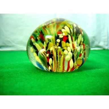 Art Glass Confetti Paperweight