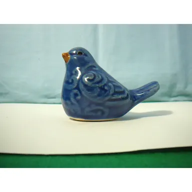 Small Ceramic textured blue bird