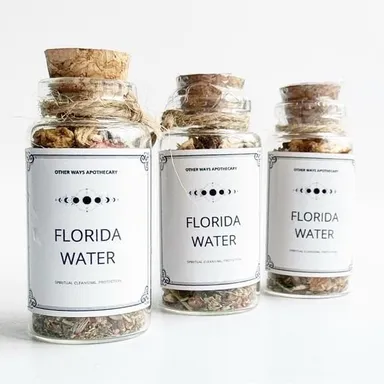 Florida water, loose incense, herbal blend or removing negative energies