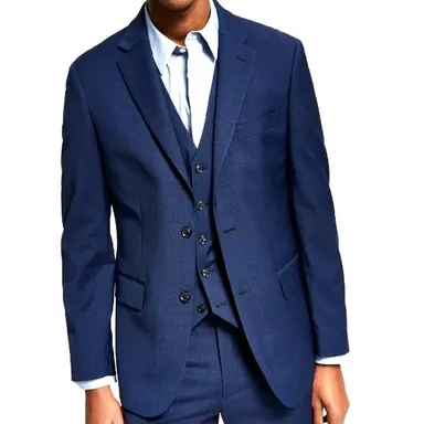 Tommy Hilfiger Modern-Fit Wool TH-Flex Stretch Suit Jacket Blue 38S Short $450