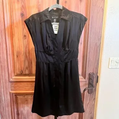 NWT INC Black Silk Mini Dress