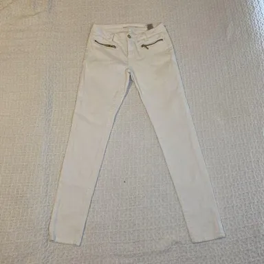 Michael Kors Women's White Jean Pants Sz 27 x 34,Relaxed Pants Sz 27 x 34